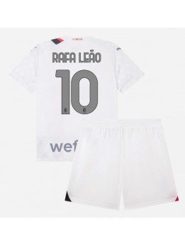 Billige AC Milan Rafael Leao #10 Bortedraktsett Barn 2023-24 Kortermet (+ Korte bukser)